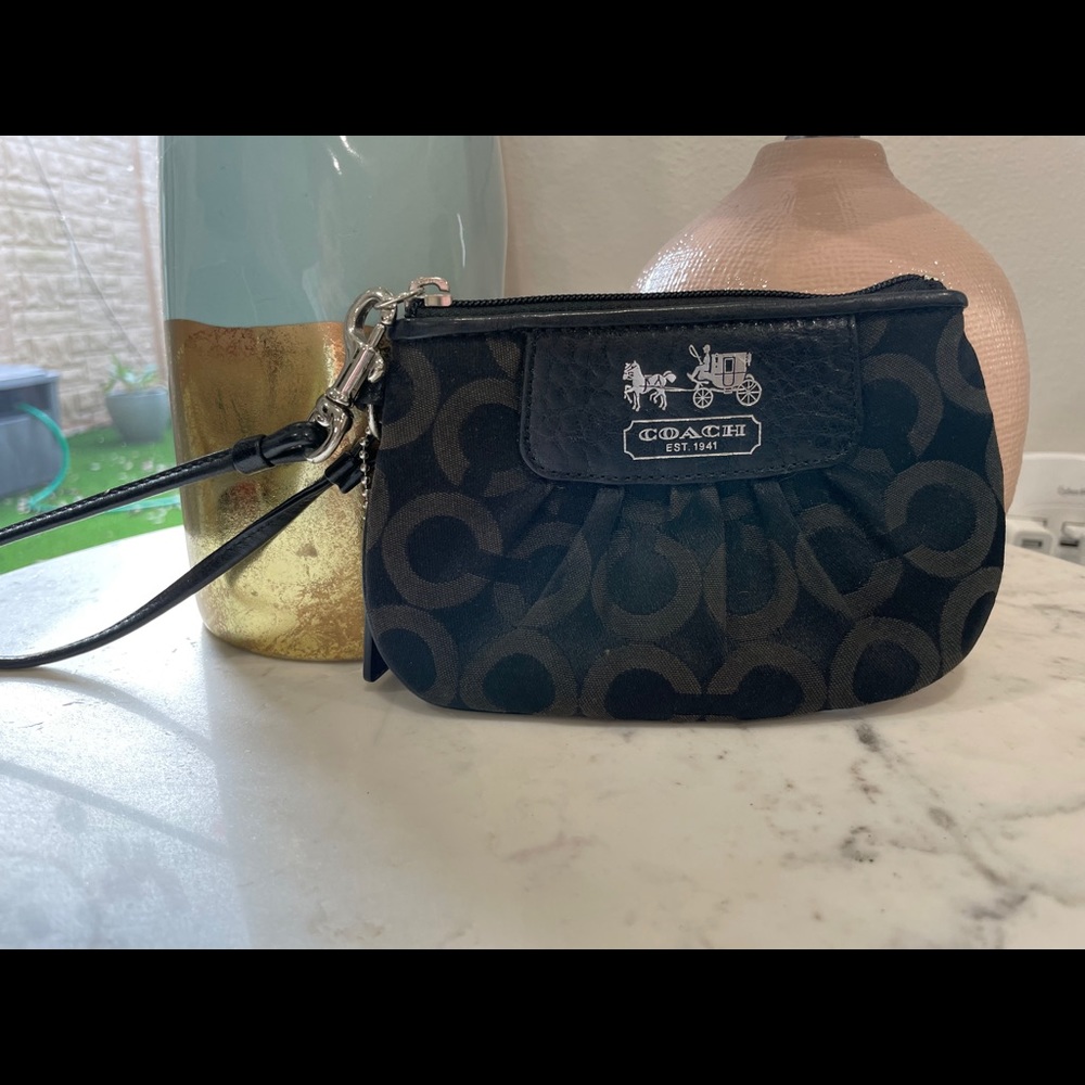 Black Coach Wristlet